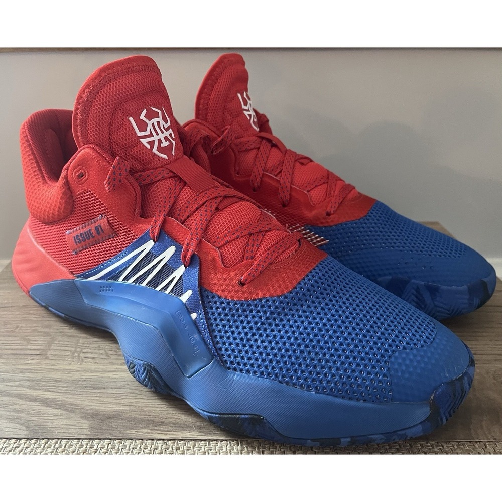 DON Issue #1 Blue / Red Spiderman Basketball Sneakers Shoes adidas Mens 10.5 M1
